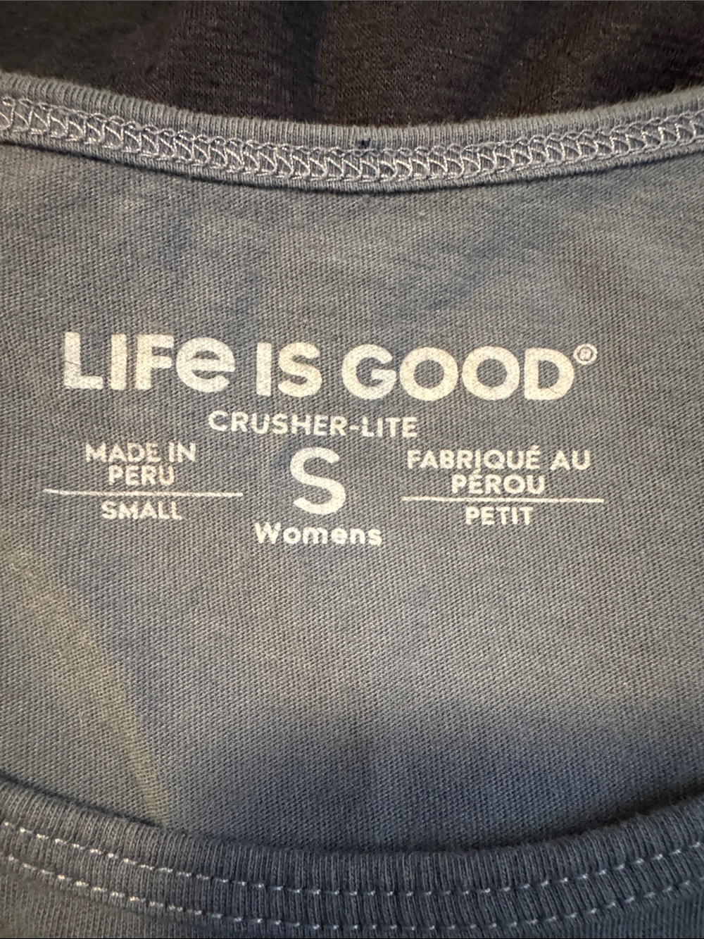 Life Is Good Navy Sleeveless Cotton Tank - Picture 3 of 3